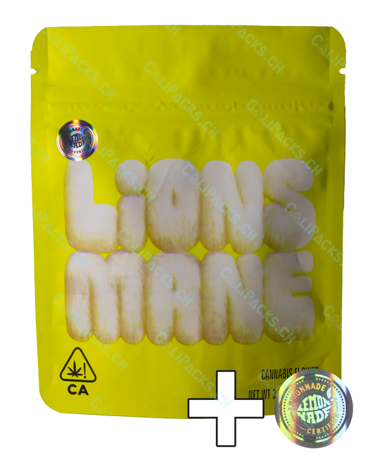 Lemonnade Lions Mane - Leeres 3.5g Cali / Mylar Pack