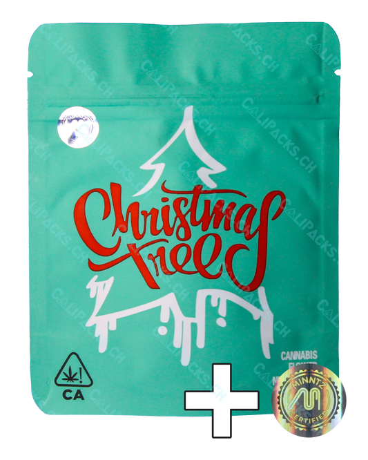 MINNTZ Christmas Tree front side with MINNTZ hologram sticker